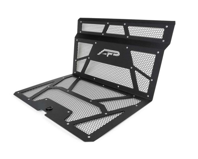 Agency Power 14-18 Polaris RZR XP 1000 / XP Turbo Vented Engine Cover - Matte Black/Matte Black Mesh AP-RZR-111-FMB-MMBLK