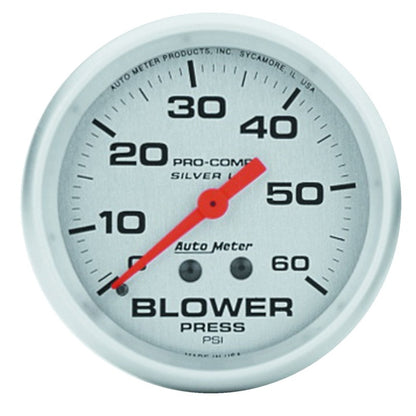 Autometer Gauge, Blower Press, 2 5/8", 60psi, Liquid Filled Mech, Ultra-lite 4602 Photo - Primary