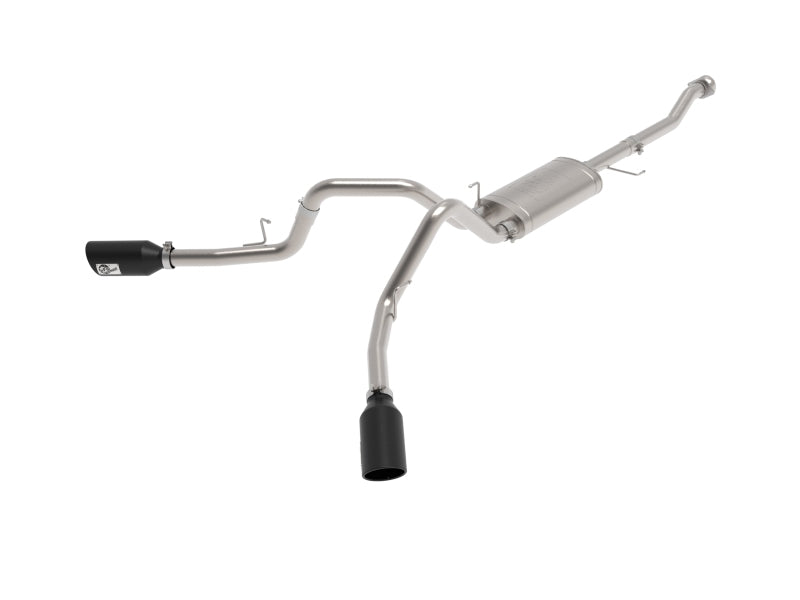 aFe Vulcan 3in 304 SS Cat-Back Exhaust 2021 Ford F-150 V6 2.7L/3.5L (tt)/V8 5.0L w/ Black Tips 49-33126-B 49-33126-B Photo - Primary