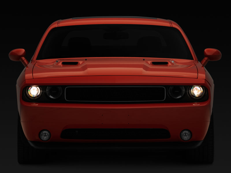 Raxiom 08-14 Dodge Challenger Halo Projctr Headlights w/Sequential Turn Signals-Blk Hsng(Clear Lens) CH3761 CH3761 Photo - Close Up