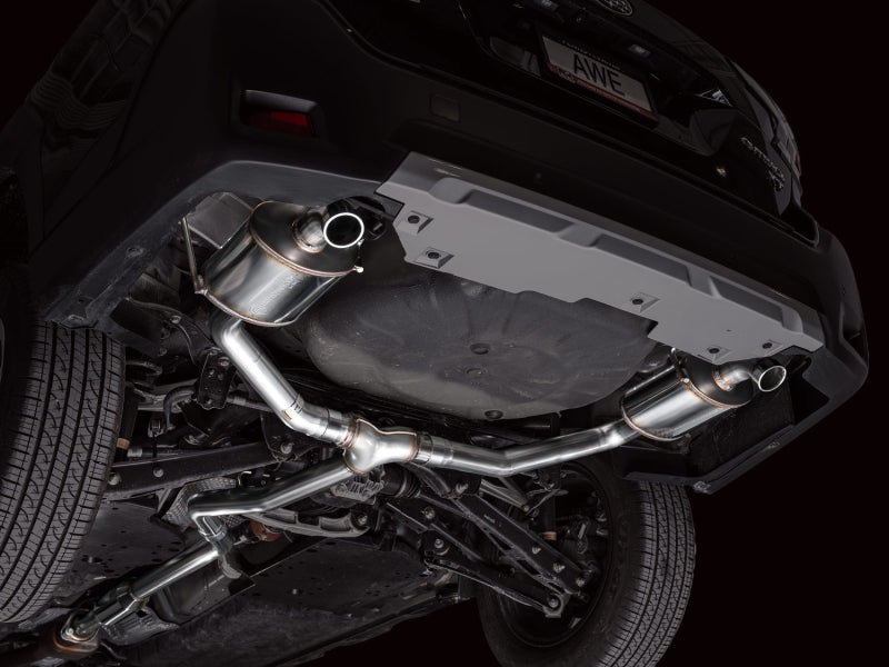 AWE Tuning AWE 20-25 Subaru Outback (Wilderness & XT) 0FG Catback Exhaust w/Dual BashGuards 3015-38246 3015-38246 Photo - Mounted