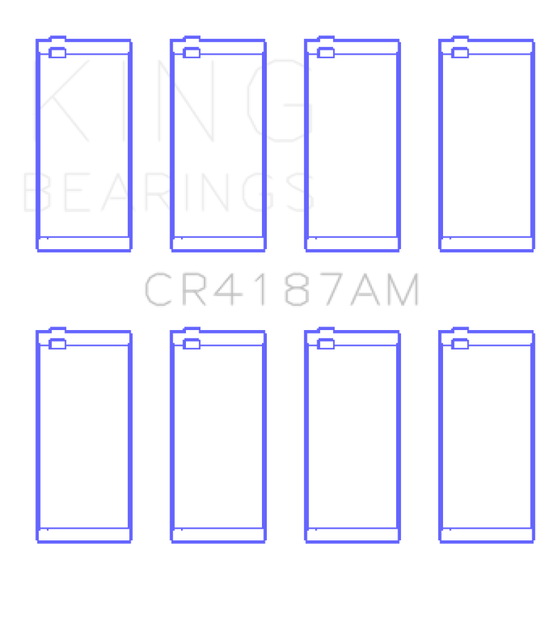 King Engine Bearings King Toyota 2LT/3L AM-Series 4 Pairs Connecting Rod Bearing Set CR4187AM0.25 CR4187AM0.25 Photo - Primary