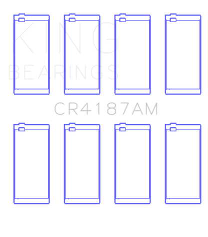 King Engine Bearings King Toyota 2LT/3L AM-Series 4 Pairs Connecting Rod Bearing Set CR4187AM0.25 CR4187AM0.25 Photo - Primary