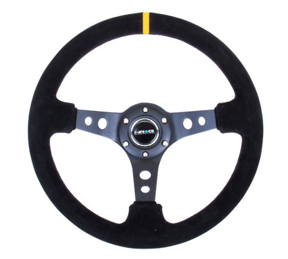 NRG Reinforced Steering Wheel-350mm Sport Steering Wheel (3" Deep)-Suede RST-006S-Y User 1