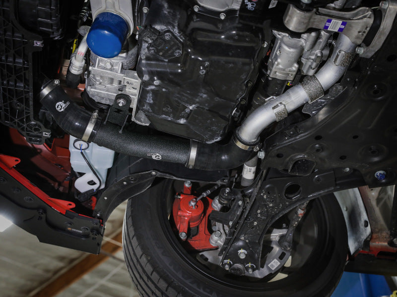 aFe 19-22 Hyundai Veloster N L4 2.0L (t) BladeRunner 2-1/2in Aluminum Hot Charge Pipe - Black 46-20646-B 46-20646-B Photo - Mounted