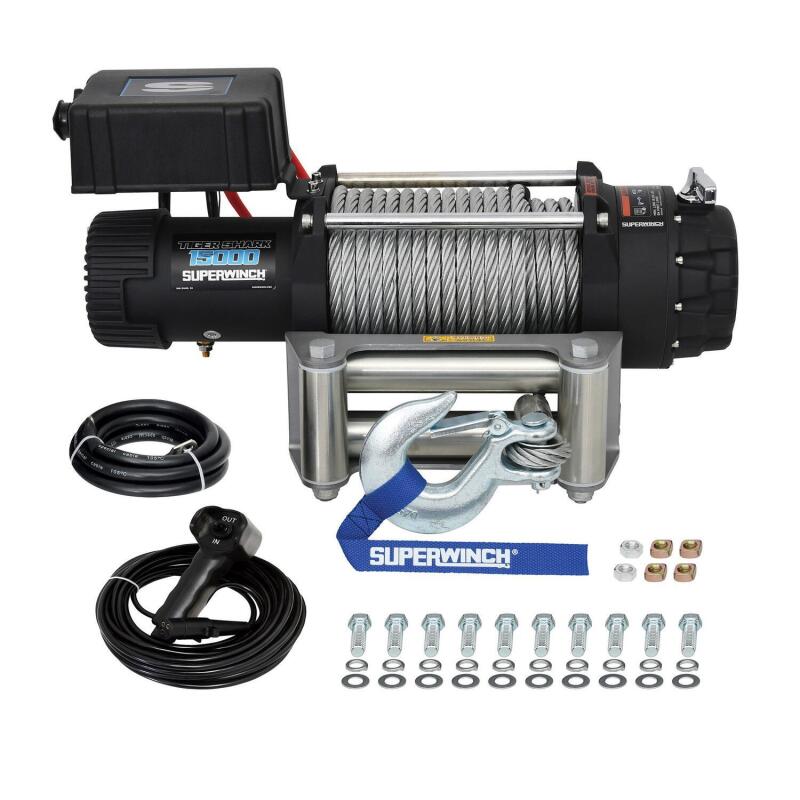 Superwinch 15000lb Winch 7/16in x 82ft Wire Roller Fairlea SUP1515000 1515000 Photo - Close Up