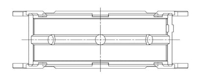 ACL BMW N63B44/S63B44 4.4L V8 .025mm Oversized Main Bearings 5M1573H-.025 5M1573H-.025 Technical Drawing