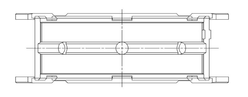 ACL BMW N63B44/S63B44 4.4L V8 .025mm Oversized Main Bearings 5M1573H-.025 5M1573H-.025 Technical Drawing