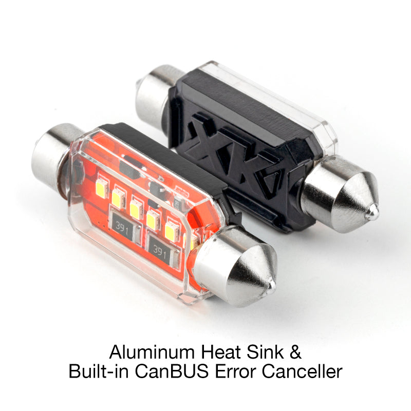 XKGLOW XK Glow White Festoon Error Free Ultra Bright LED Bulbs w/ Built-in Canbus 2pc 39mm XK-FT39-W XK-FT39-W User 1