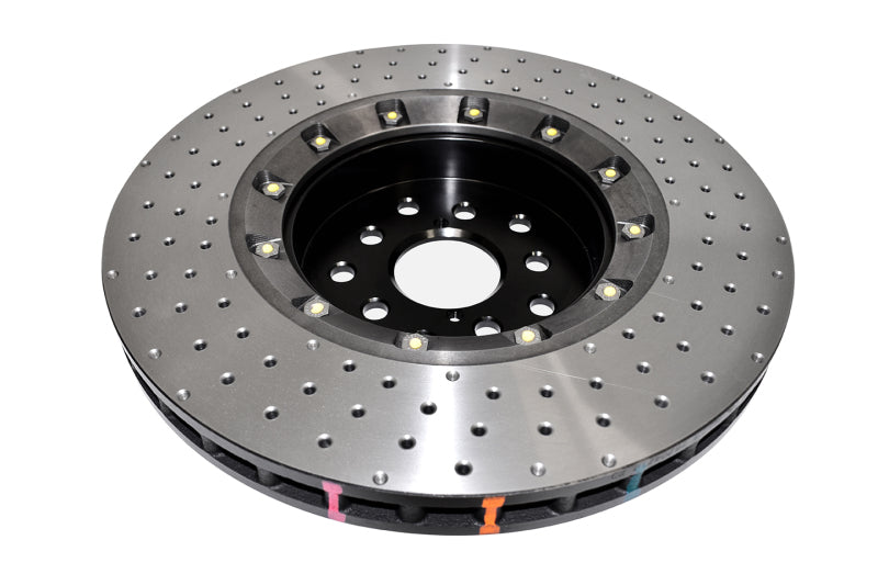DBA 18-21 Subaru WRX STI Front 5000 Series 2-Piece Drilled Rotor w/Black Hat 53050BLKXD-10 53050BLKXD-10 Photo - out of package