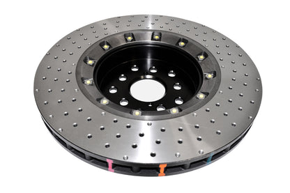 DBA 18-21 Subaru WRX STI Front 5000 Series 2-Piece Drilled Rotor w/Black Hat 53050BLKXD-10 53050BLKXD-10 Photo - out of package
