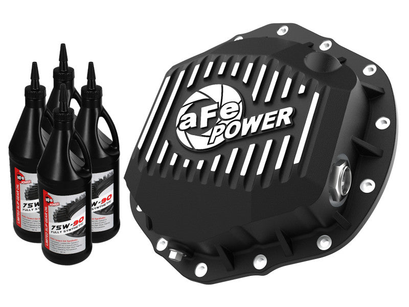 aFe 19-23 Dodge Ram 2500/3500 Pro Series Rear Differential Cover - Black w/ Machined Fins 46-71151B 46-71151B Photo - Primary