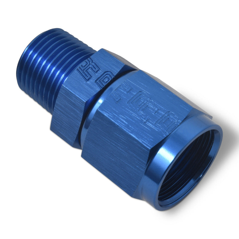 Russell -8 AN AN Female To Male NPT (Blue Finish) 614218 Photo - out of package
