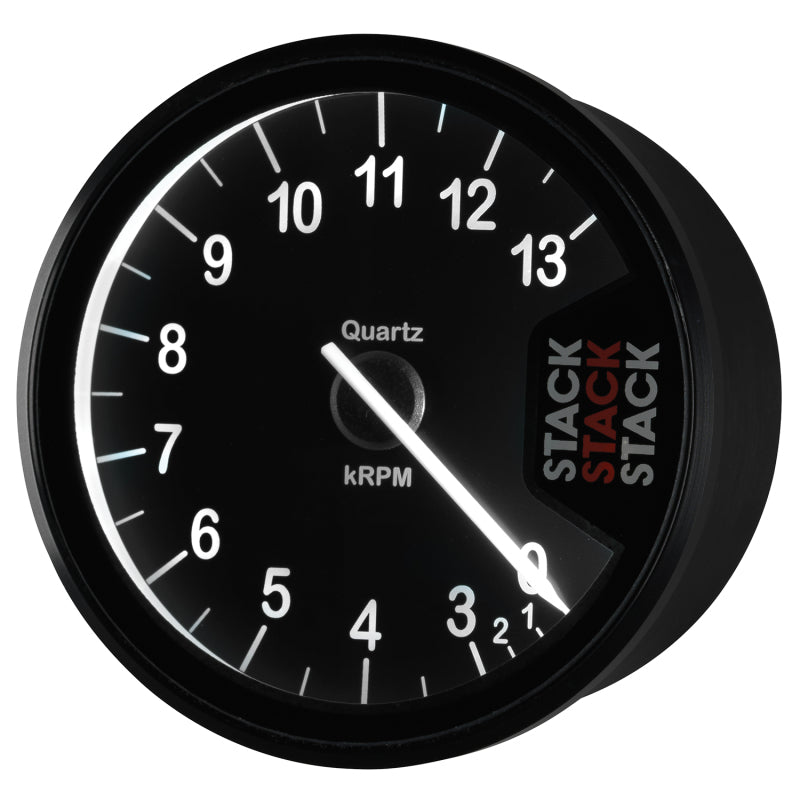 Autometer Stack Clubman Tachometer 80mm 0-3-13K RPM - Black ST200-0313 ST200-0313 User 3