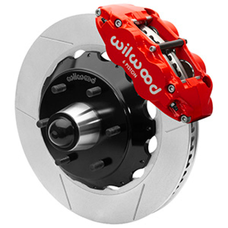 Wilwood 63-87 C10 FNSL6R Front Big Brake Brake Kit 14in slotted 6x5.5 BP for drop spindles - Red 140-16458-R