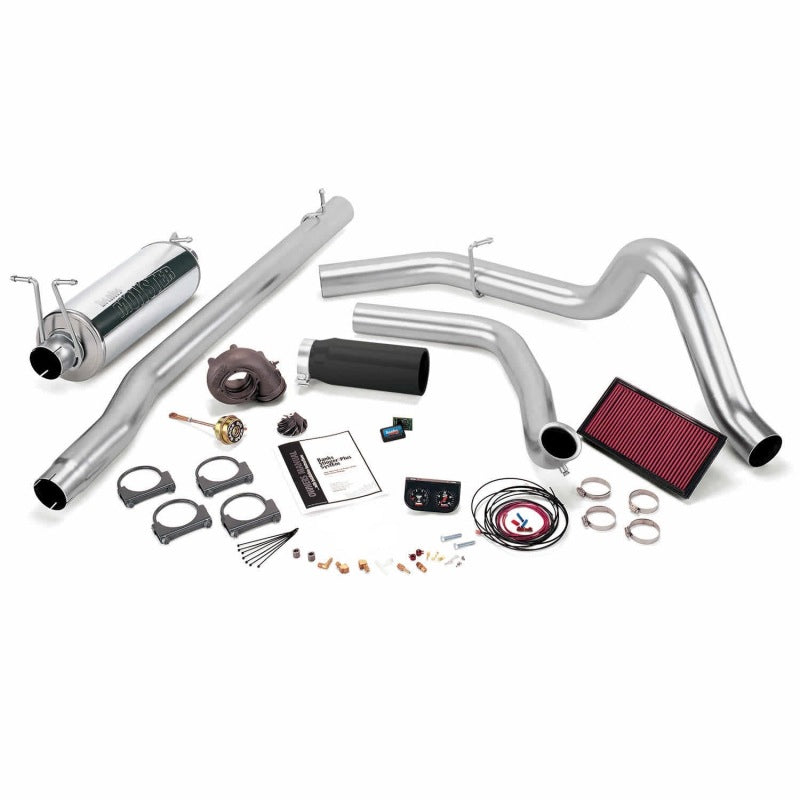 Banks Power 99 Ford 7.3L F250/350 Man Stinger-Plus System - SS Single Exhaust w/ Black Tip 47523-B 47523-B Photo - Primary