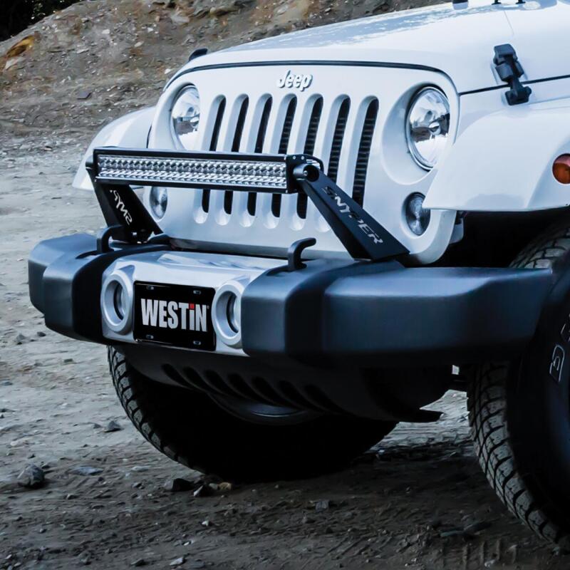 Westin/Snyper 07-17 Jeep Wrangler Snyper Bumper Mount 30in LED Bar - Textured Black 62-41065 62-41065 Photo - Mounted