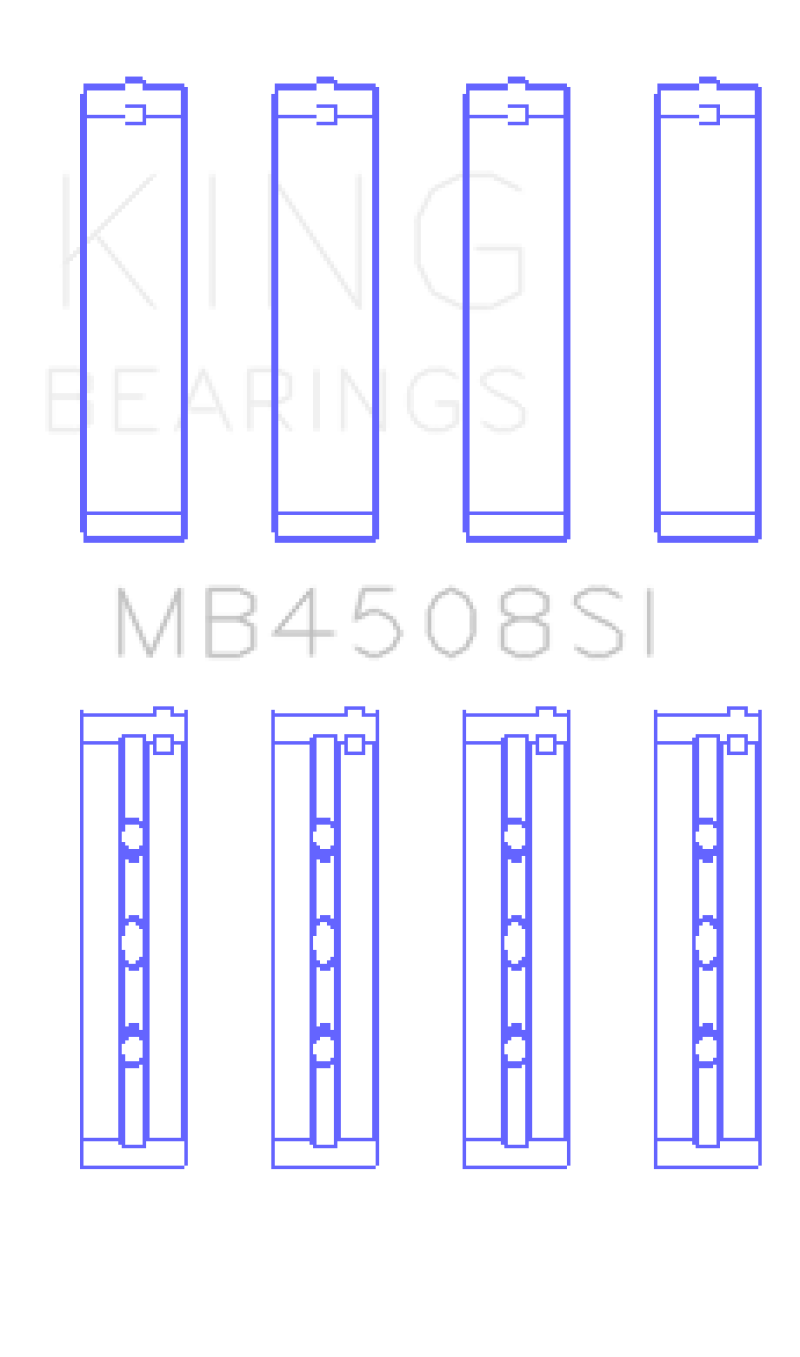 King Engine Bearings King Acura J30A/J32A/J35A/J35Z (Size +0.5) Performance Main Bearing Set MB4508SI0.5 MB4508SI0.5 Photo - Primary