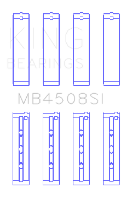King Engine Bearings King Acura J30A/J32A/J35A/J35Z (Size +0.5) Performance Main Bearing Set MB4508SI0.5 MB4508SI0.5 Photo - Primary
