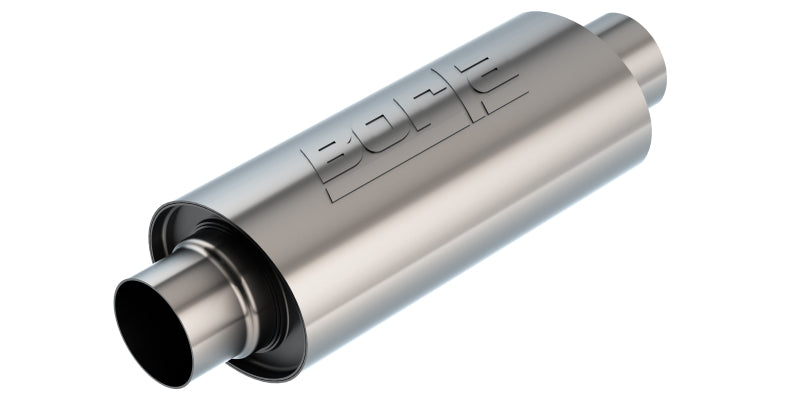 Borla Universal Muffler 5in. x 6.25in. X 13.5in. Body 18.5in. OAL 3in I.D. In/Out Brushed T-304 4ALEXR1993 4ALEXR1993 Photo - Primary