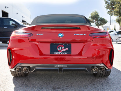 aFe 19-24 BMW Z4 M40i (G29) B58 Turbo MACH Force-Xp 3in to 2-1/2in SS CB Exhaust System - Carbon 49-36352-C 49-36352-C Photo - Mounted