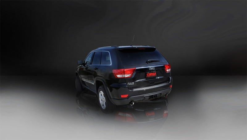 Corsa 11-21 Jeep Grand Cherokee 3.6L 2.5in Dual Rear Exit Sport Exhaust w/ 4.5in Black Tips 14980BLK 14980BLK Photo - Mounted