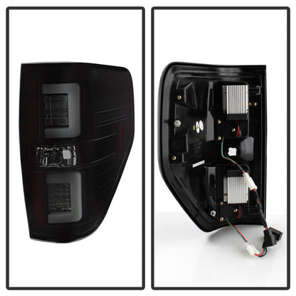 Spyder 09-14 Ford F150 V2 Light Bar LED Tail Lights - Blk Smoke (ALT-YD-FF15009V2-LBLED-BSM) 5084217 5084217 Photo - Unmounted