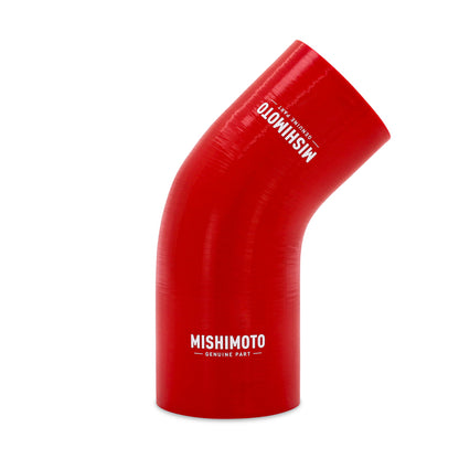 Mishimoto Silicone Reducer Coupler 45 Degree 2.25in to 2.5in - Red MMCP-R45-22525RD MMCP-R45-22525RD Photo - Primary