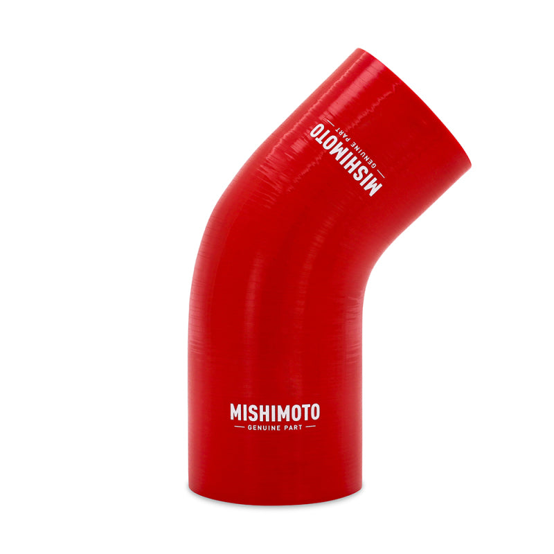 Mishimoto Silicone Reducer Coupler 45 Degree 2.5in to 2.75in - Red MMCP-R45-25275RD MMCP-R45-25275RD Photo - Primary