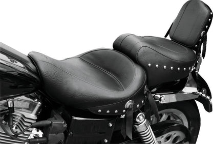 Mustang Motorcycle Mustang 91-05 Harley Dyna Wide Touring 1PC Seat w/Studs - Black 75109 75109 User 1