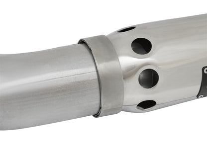 aFe  POWER LARGE BORE HD 4" DPF-Back SS Exhaust System w/Polished Tip 49-46113-P Photo - Unmounted
