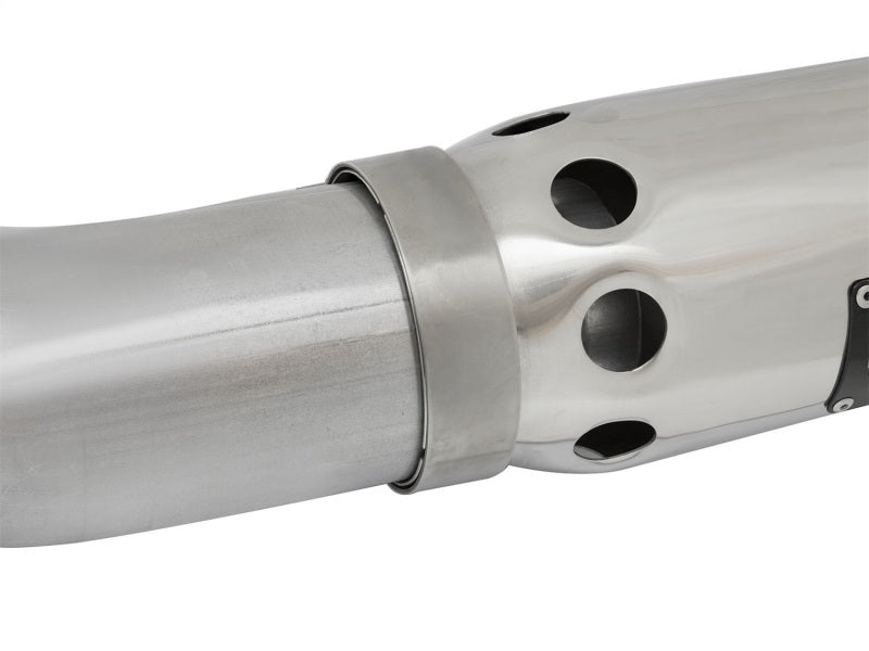 aFe  POWER LARGE BORE HD 4" DPF-Back SS Exhaust System w/Polished Tip 49-46113-P Photo - Unmounted