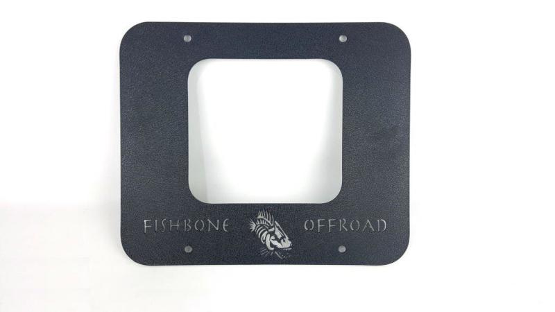 Fishbone Offroad 97-06 Jeep Wrangler TJ Tailgate Plate - Black Textured Powercoat Aluminum FB31058