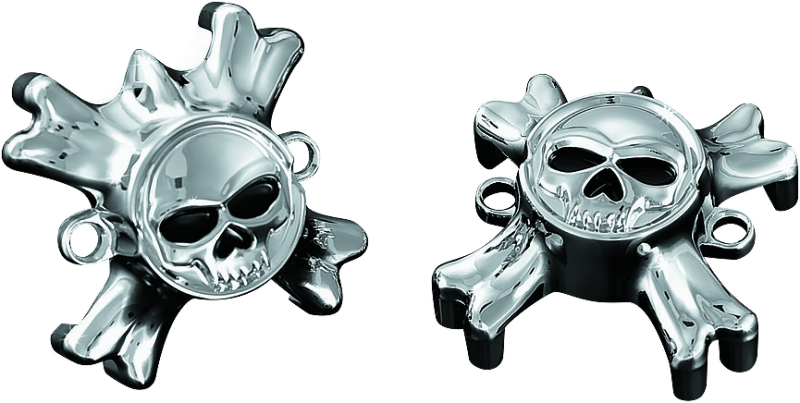 Kuryakyn Replacement Zombie Grip Emblems With Throttle Boss Chrome 6278 6278 Photo - Primary
