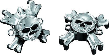 Kuryakyn Replacement Zombie Grip Emblems With Throttle Boss Chrome 6278 6278 Photo - Primary