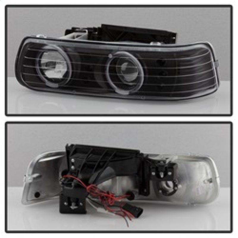 SPYDER xTune Chevy Silverado 1500/2500 99-02 Bumper Projector Headlights - LED - Black PRO-JH-CSIL99-SET-BK 9036781 9036781 Photo - Unmounted