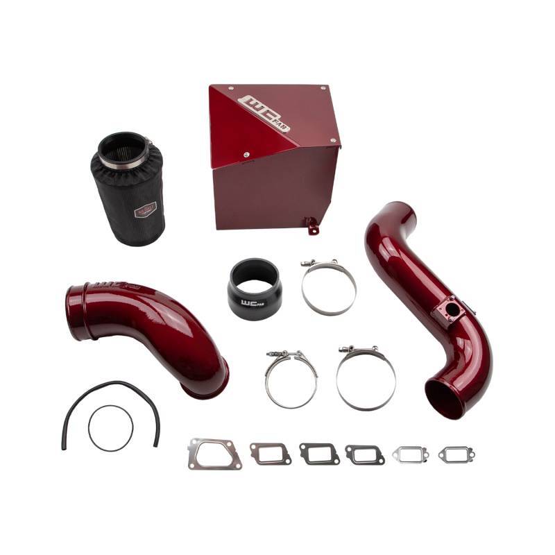 Wehrli 11-16 Chevrolet 6.6L Duramax LML 4in Intake Kit Stage 2 - WCFab Red WCF100304-RED WCF100304-RED Photo - Primary