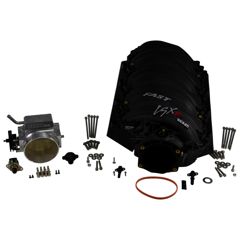 FAST LSXR 102MM Rect Port Intake Manifold - Black w/ 102MM Big Mouth Billet Throttle Body (Kit) 146102B-KIT 146102B-KIT Photo - Primary