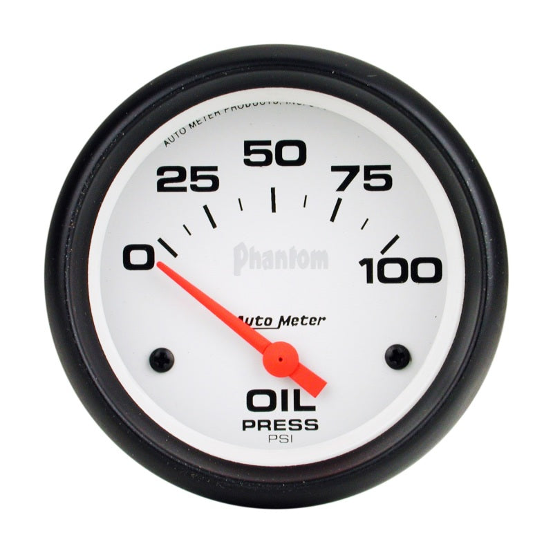 Autometer Gauge, Oil Pressure, 2 5/8", 100Psi, Electric, Phantom 5827 Photo - Primary