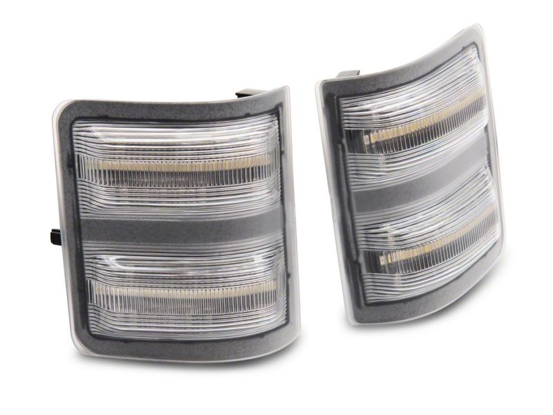 Raxiom 11-16 Ford F-250/F-350 Super Duty Axial LED SEQL Switchback Side Mirror Marker Lamps- Clear SD18247