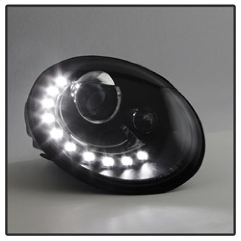 Spyder Volkswagen Beetle 06-10 Projector Headlights DRL LED Black PRO-YD-VB06-DRL-BK 5080929 5080929 Photo - Unmounted