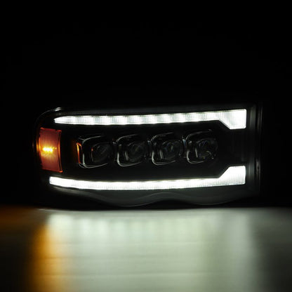 AlphaRex 02-05 Dodge Ram 1500 NOVA LED Proj Headlights Plank Style Blk w/Activ Light/Seq Signal 880564 880564 User 4