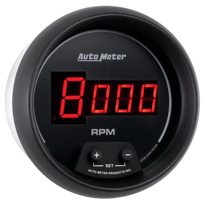 Autometer Gauge, Tach, 3 3/8", 10k Rpm, In-Dash, Digital, Black Dial w/ Red Led 6397 User 3