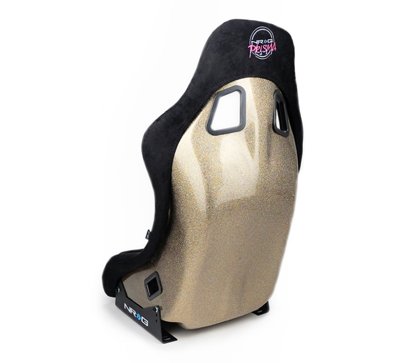 NRG FRP Bucket Seat ULTRA Edition - Medium (Black Alcantara/Gold Glitter Back) FRP-303BK-ULTRA FRP-303BK-ULTRA Photo - Primary