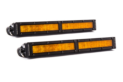 Diode Dynamics 12 In LED Light Bar Single Row Straight - Amber Wide (Pair) Stage Series DD5045P DD5045P Photo - Primary