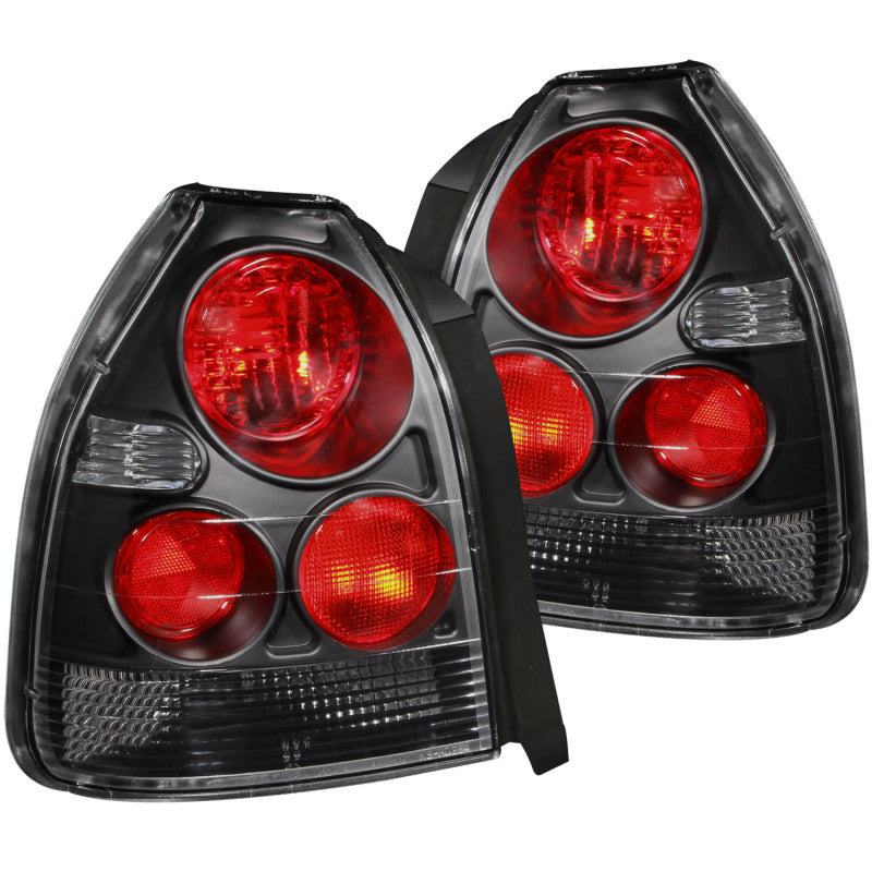 Anzo 1996-2000 Honda Civic Tail lights Black 221065 Photo - Primary