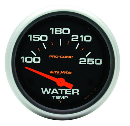 Autometer Gauge, Water Temp, 2 5/8", 100-250 Deg F, Electric, Pro-Comp 5437 Photo - Primary