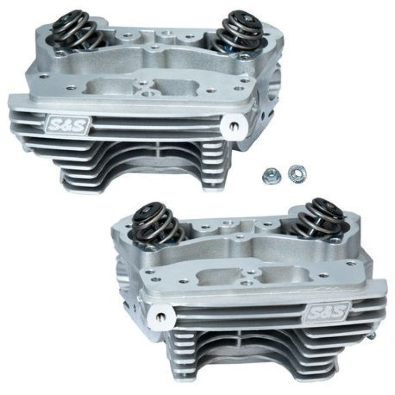 S&S Cycle 84-99 BT Super Stock Cylinder Heads - Wrinkle Natural Aluminum Finish 90-1360 90-1360 Photo - Primary