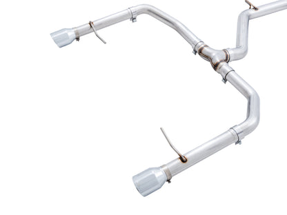 AWE Tuning 18-19 Volkswagen Jetta GLI Mk7 Track Edition Exhaust - Chrome Silver Tips (Fits OEM DP) 3020-22034 3020-22034 Photo - out of package