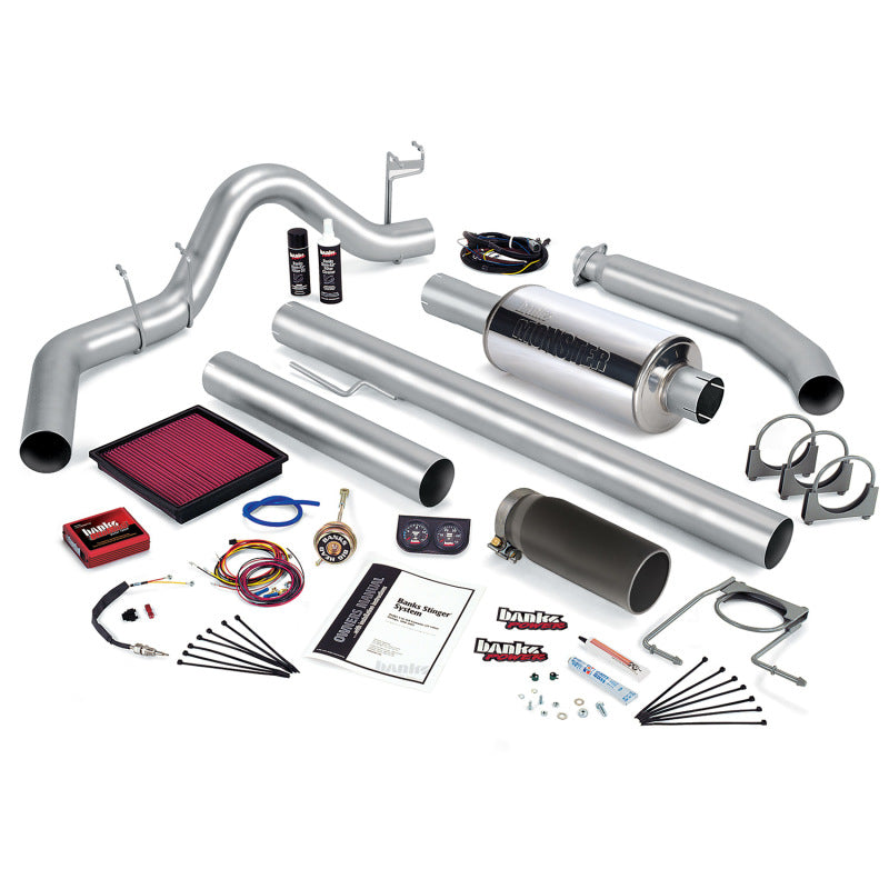 Banks Power 98 Dodge 5.9L Ext Cab Stinger System - SS Single Exhaust w/ Black Tip 49364-B 49364-B Photo - Primary